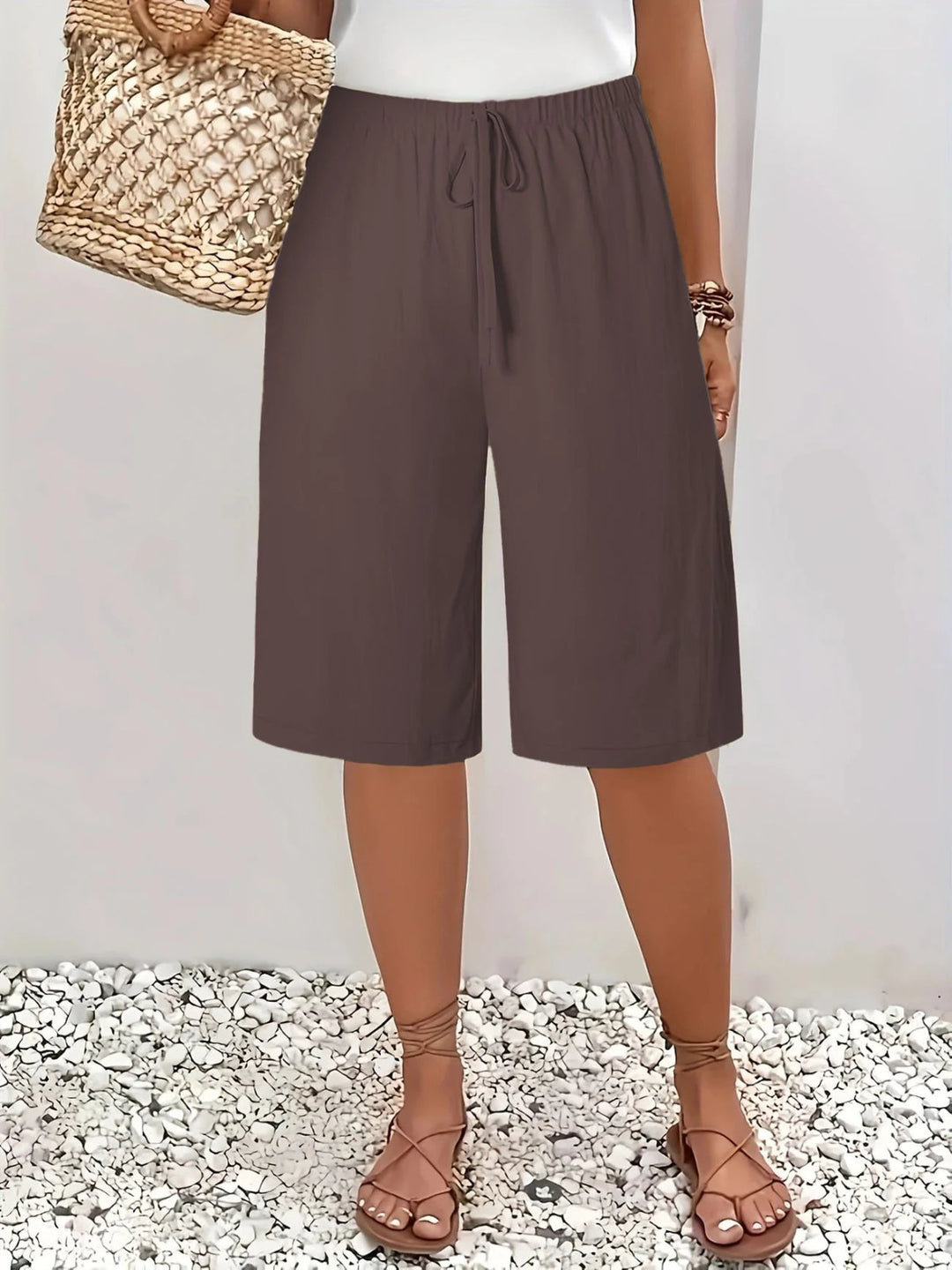Astrid™ – | Drawstring Vide Bermuda Shorts