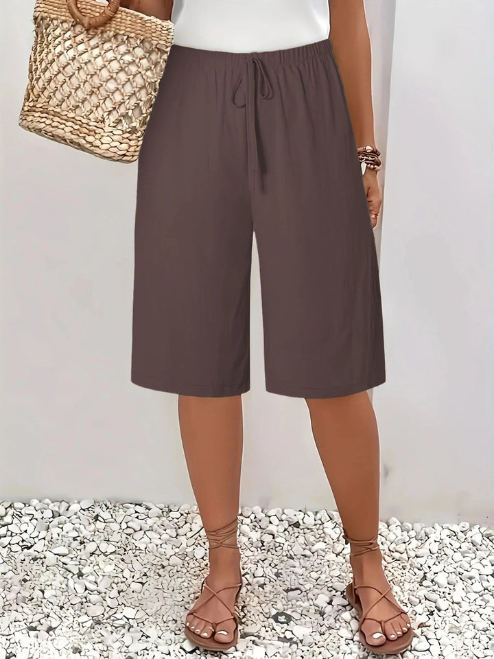 Astrid™ – | Drawstring Vide Bermuda Shorts