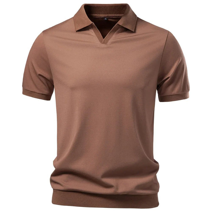 Roman™ – | Pustende V-hals Polo-Skjorte