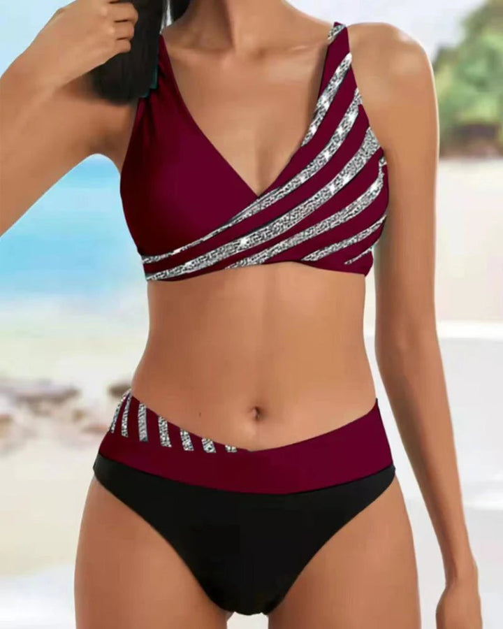 Ylva™ – Modig Innpakket Bikini med Lekent Mønster