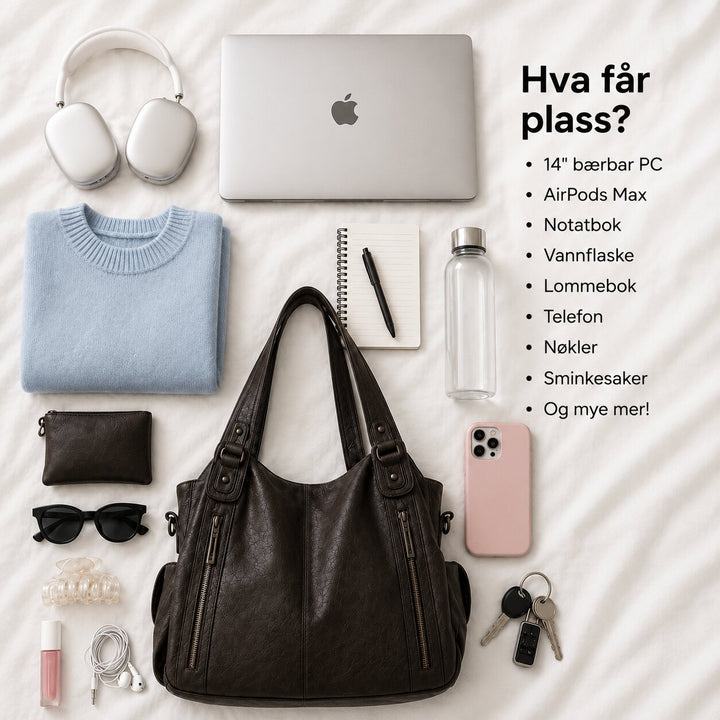 Mille™ – Myk og avslappet hobo-veske for arbeid og helg