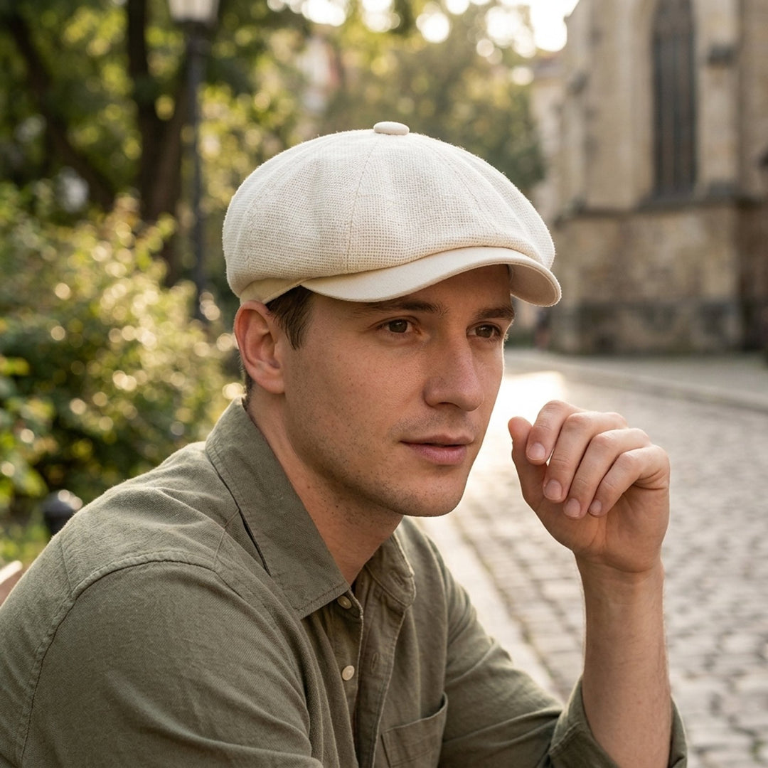 Maiken™ – Pustende Newsboy Caps med justerbar stropp