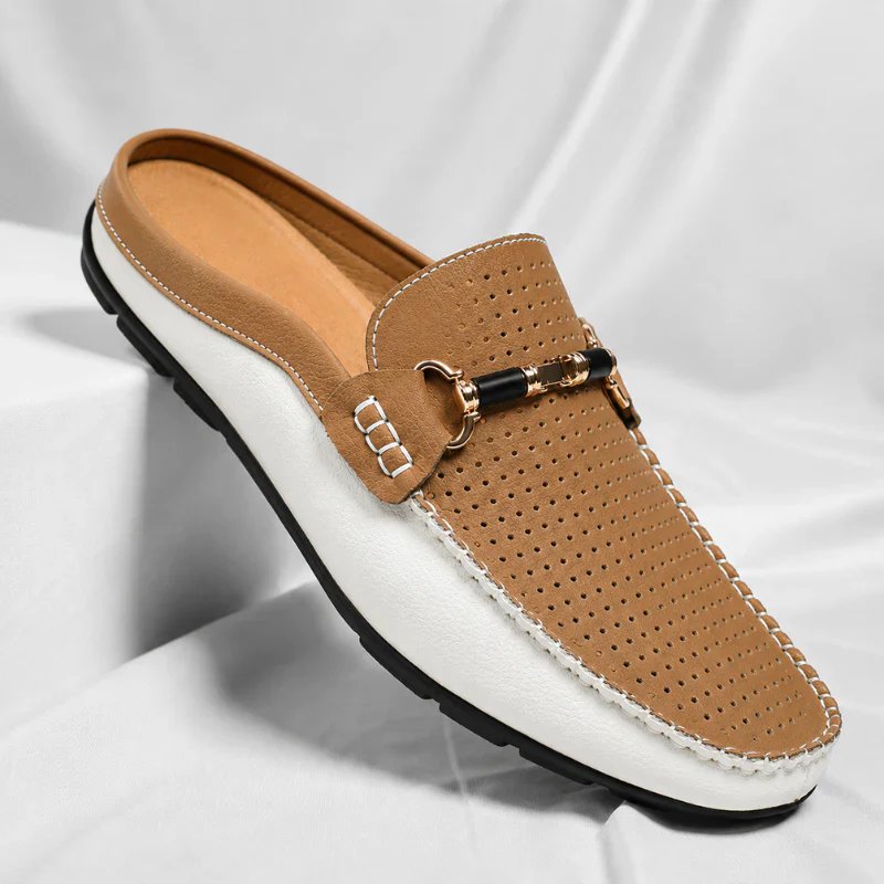 Victor™ – Perforerte Slip-On Bit Loafers Mules