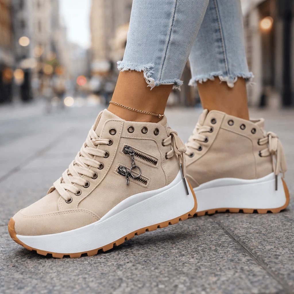 Astrid™ – Chunky Plattform Hjerte Glidelåssneakers