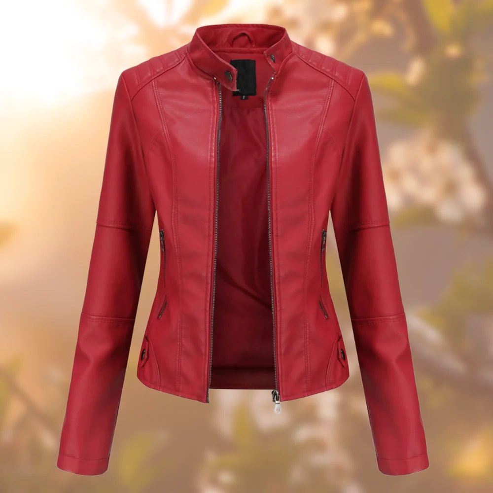 Karina™ – Luksuriøs Zip-Up Moto Jakke