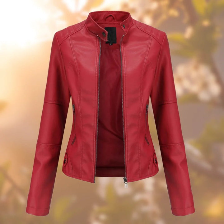 Karina™ – Luksuriøs Zip-Up Moto Jakke