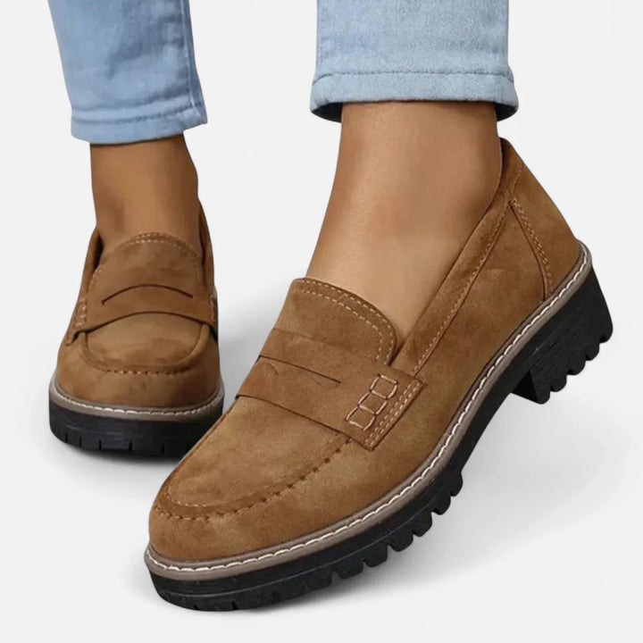 Emilia™ – Polstrede Chunky Platå Penny Loafers