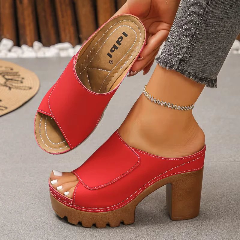 Alva™ – Ortopediske Peep Toe Platå Hæl Sandaler