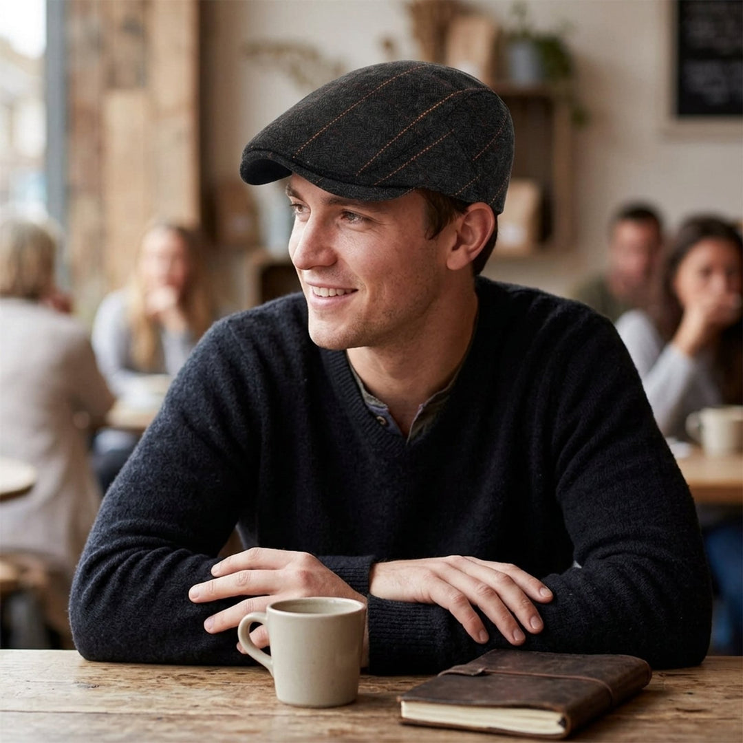 Roald™ – Rutete Herringbone Flat Cap
