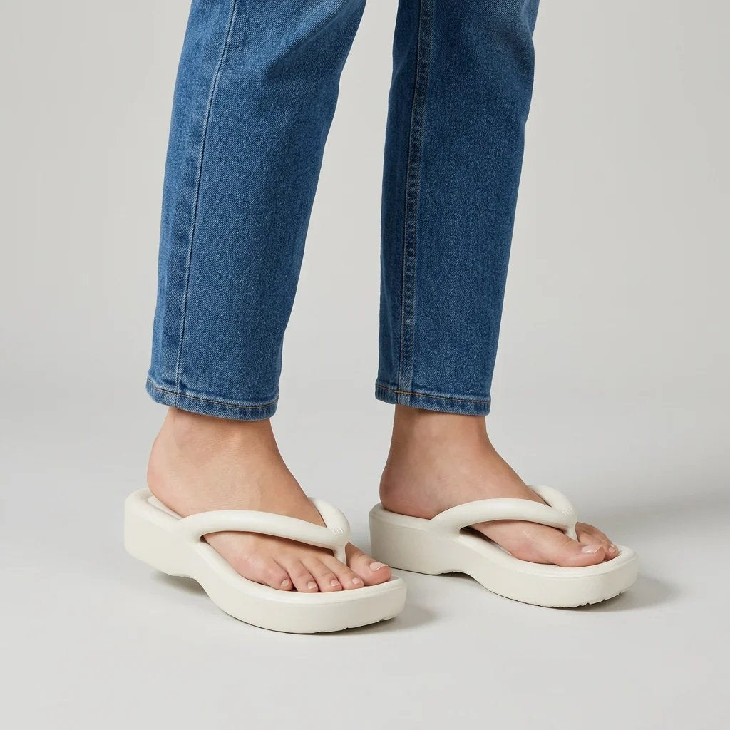 Aurelia™ – Polstrede Plattform Tanga Sandaler