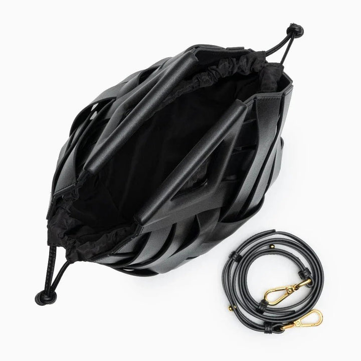 Olivia™ – Vevet strukturert totebag med snøring