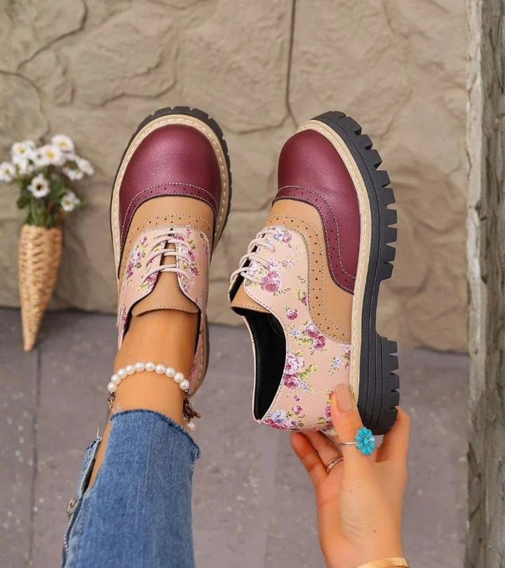 Signe™ – Blomster Spenne-Plattform Brogues