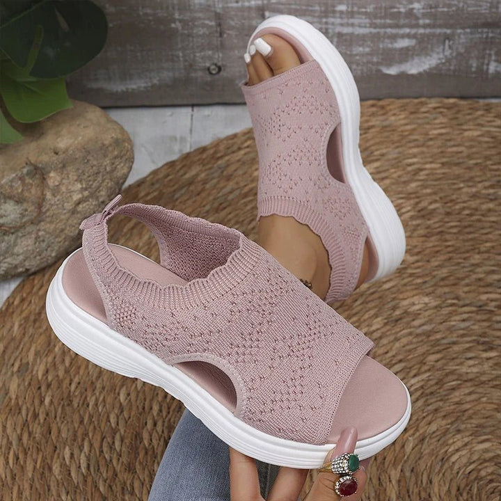OrthoLite™ – Pustende Strikket Plattform Komfort Sandaler