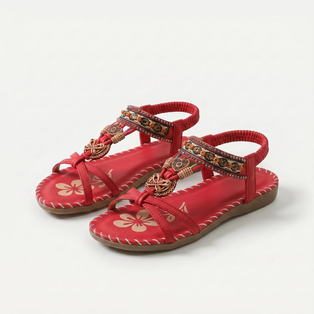 Kathrine™ – Perlebesatte Ankelrem Ortopediske Flate Sandaler