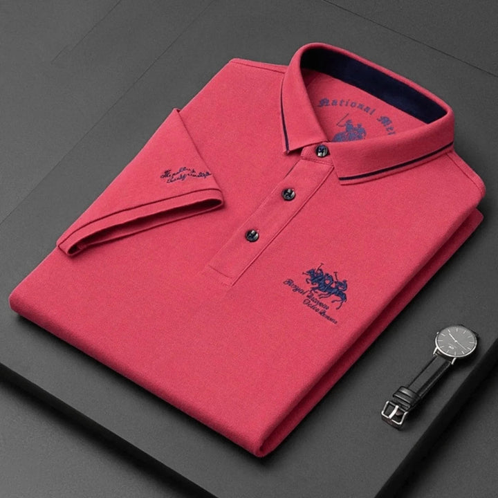 Corvello™ – Brodert knappestolpe polo skjorte