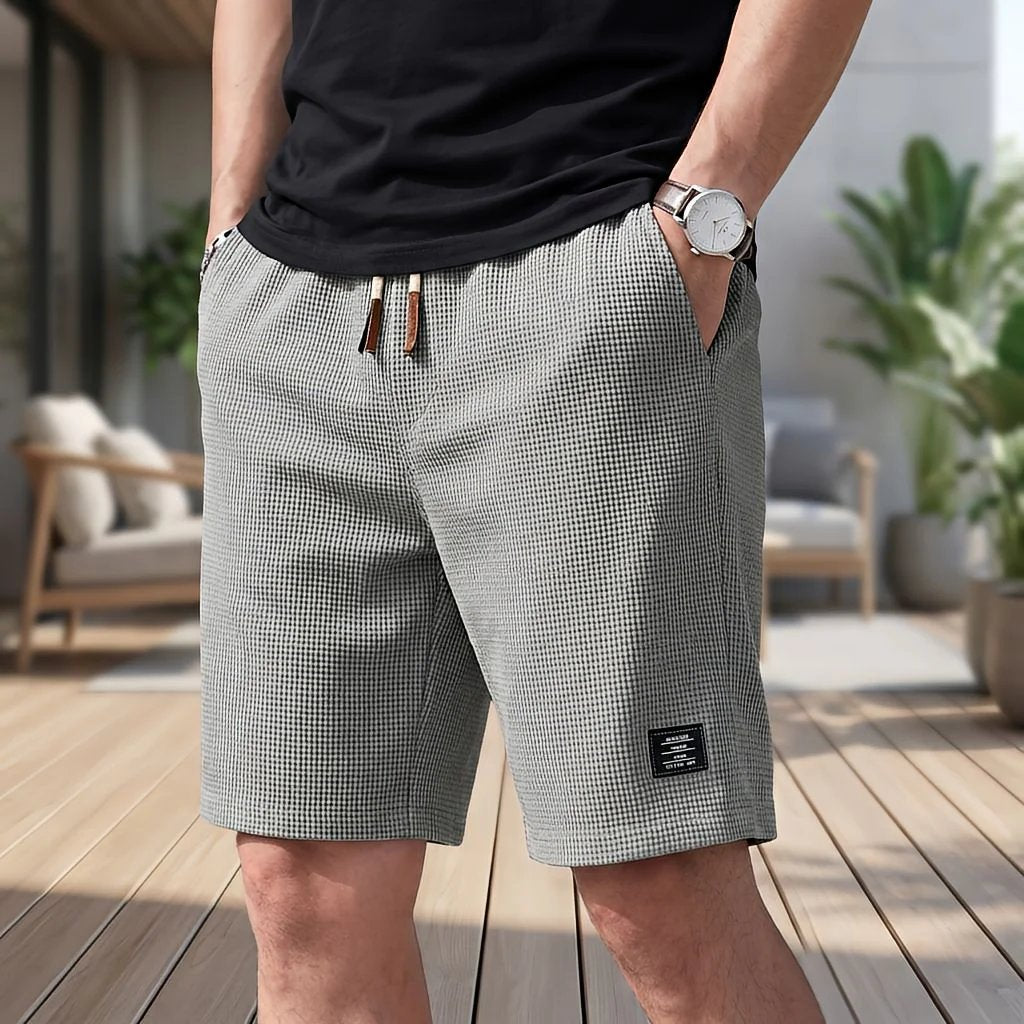 Oskar™ – Vaffelstrikkede Drawstring Sommerbukser