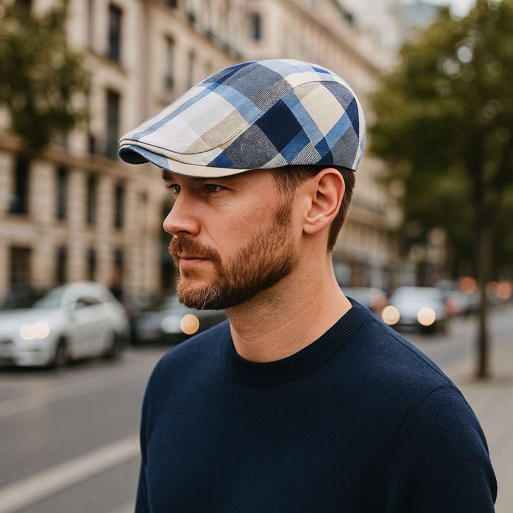 Torstein™ – Strukturet Vevd Rutet Flat Caps