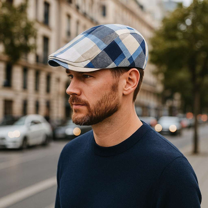 Torstein™ – Strukturet Vevd Rutet Flat Caps