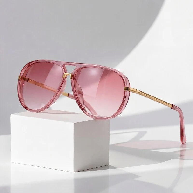 Mari™ – Retro Dobbel-Bro Aviator Solbriller