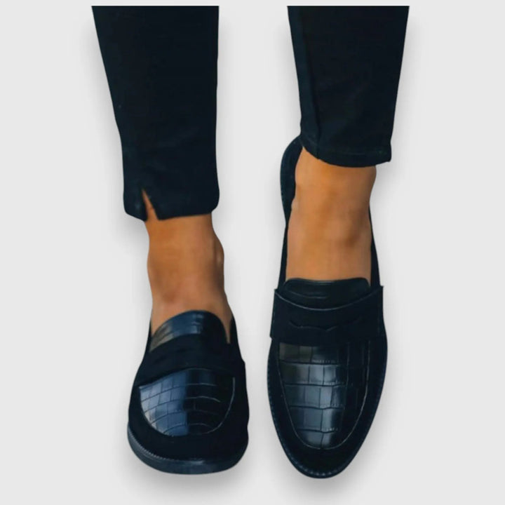 Ida™ – Krokodilleprget Slip On Loafers