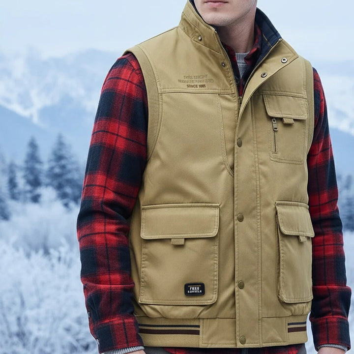 Outland™ – Multifunksjonell Cargo Vest med Glidelås og Lommer