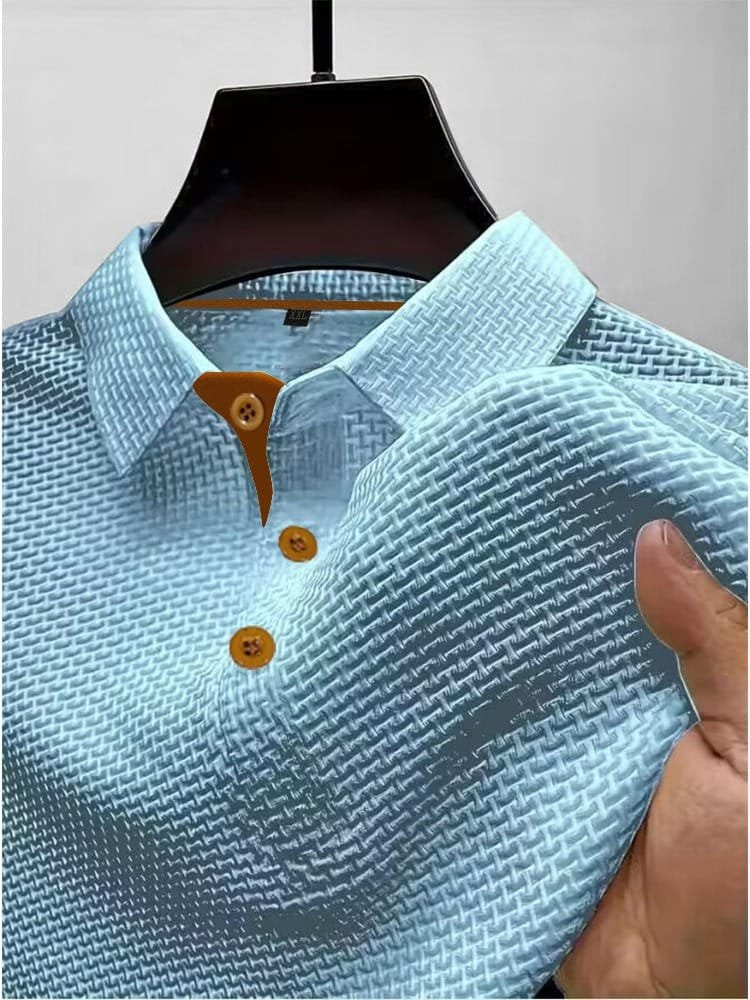 Hugo™ – Polokrage T-skjorte i Flettenett Stretch