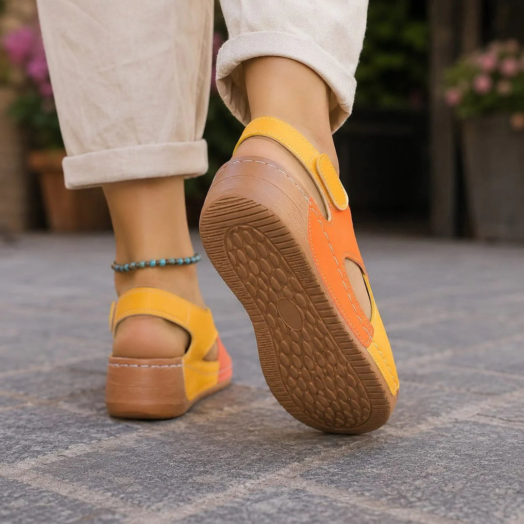 Sanne™ – Ortopediske Polstrede Kile Sandaler
