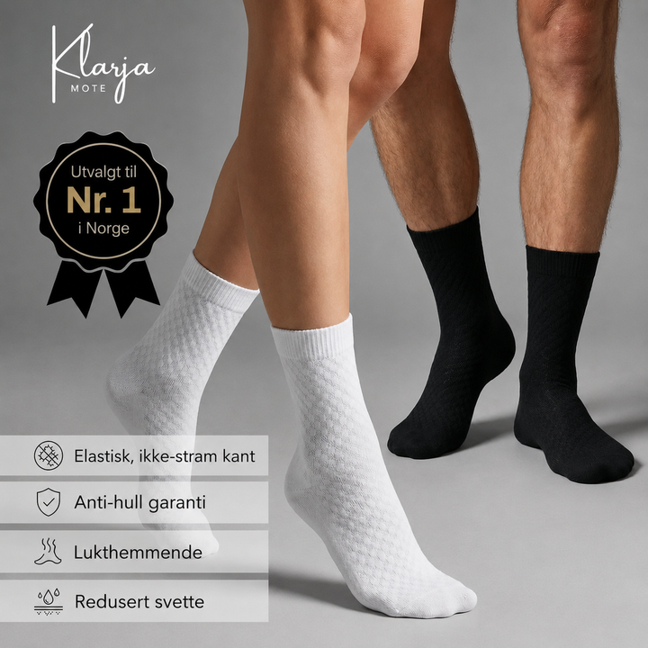 BambooFit™ – Pustende Strukturerte Crew Sokker