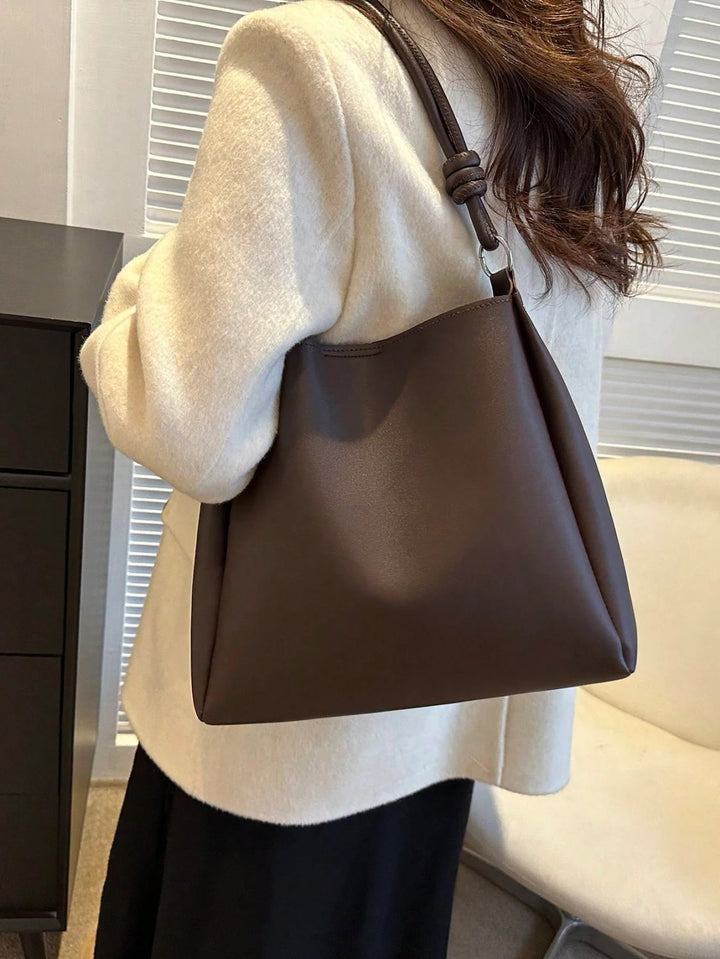 Martine™ – Knutet håndtak Slouchy Bucket Tote Bag