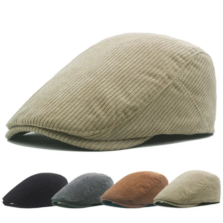 Leon™ – Ribbete Strukturet Lavprofil Flat Cap
