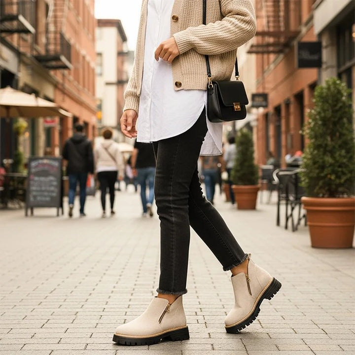 Mirella™ – Sidelukket Chunky Ankelstøvler