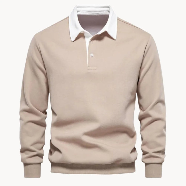 Theodor™ – Poloskjorte med kontrastkrage og knapper