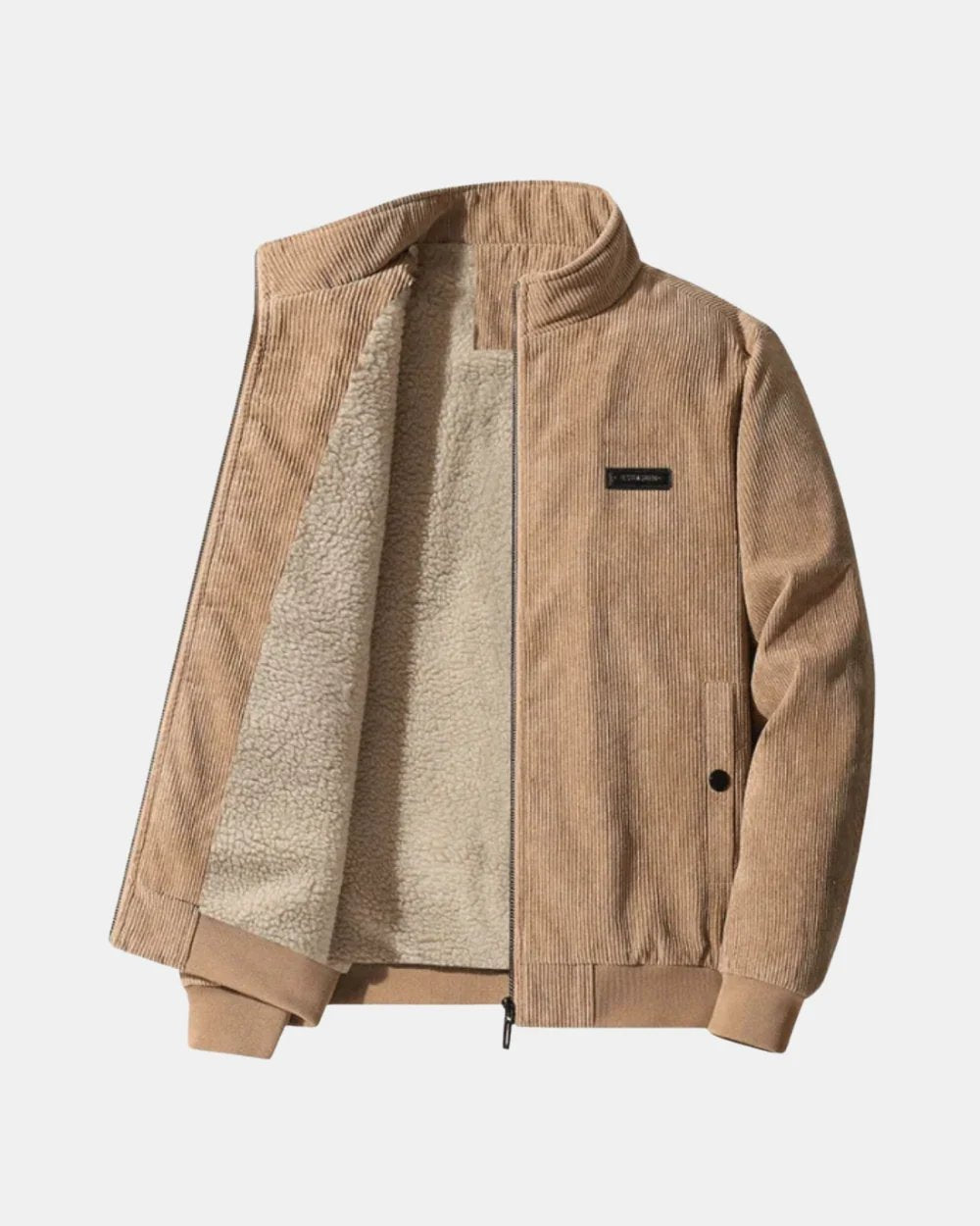Benjamin™ – Fleece-fôret Ribbete Jakke med Stående Krage