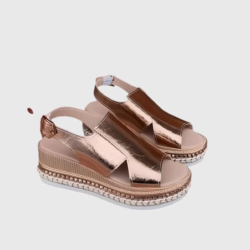 Simona™ – Metallisk Plattform Ortopediske Sandaler