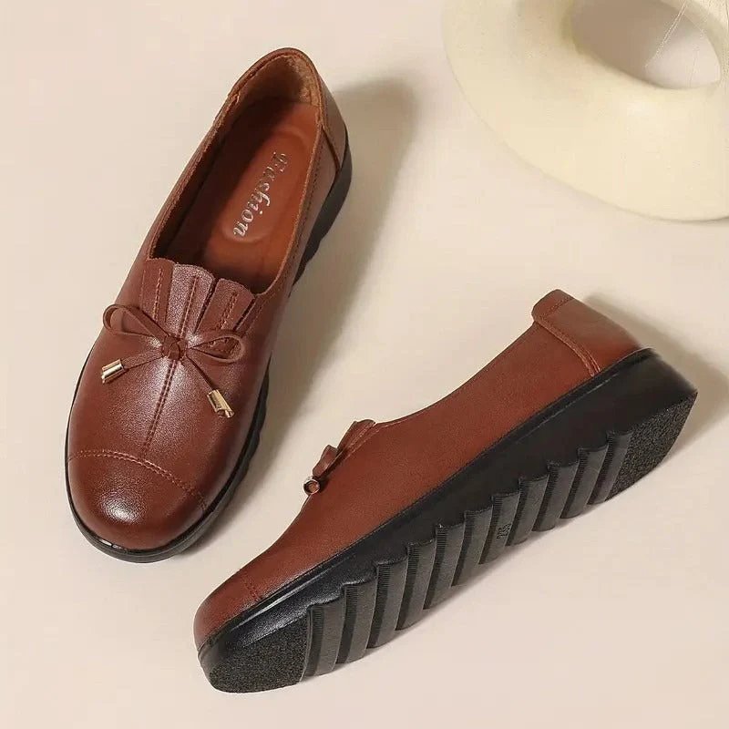 Diana™ – Komfortable Slip-On Loafers med Sløyfedetaljer