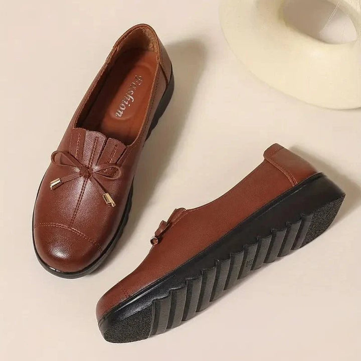 Diana™ – Komfortable Slip-On Loafers med Sløyfedetaljer
