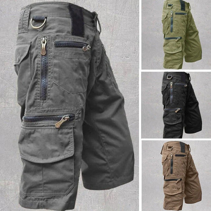 Jakob™ – Multifunksjonelle Cargo Shorts med Glidelås og Mange Lommer