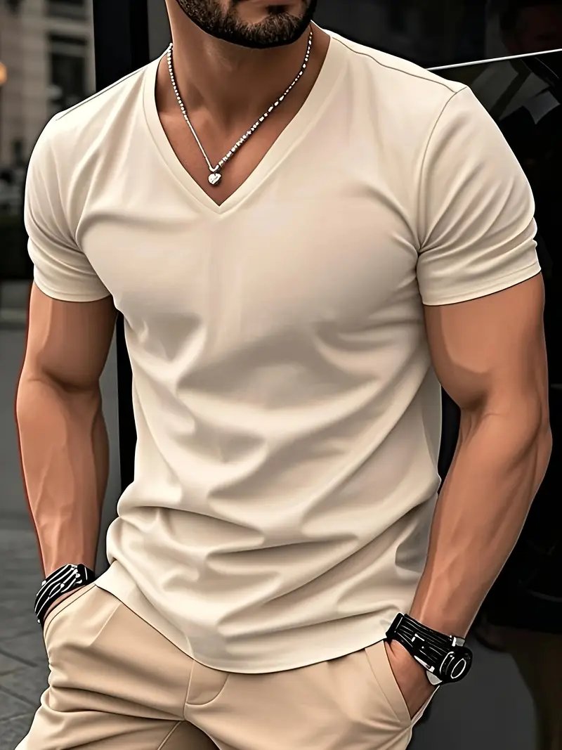 Tom™ – V-hals Slim Fit T-skjorte med korte ermer