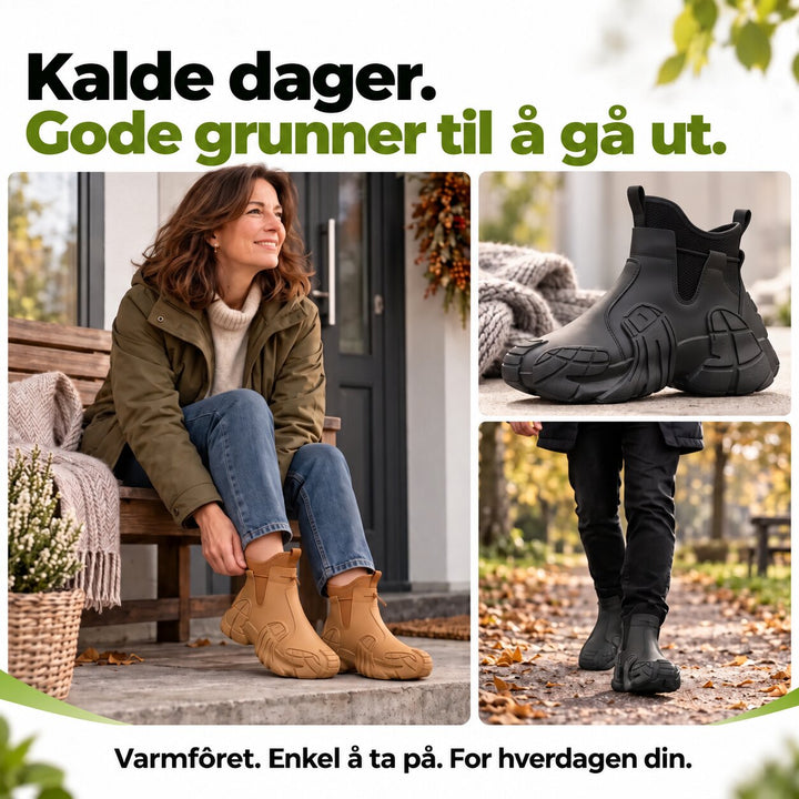 ThermoStep™ – Vanntette Termiske Ankelstøvler med Skridsikre Såler