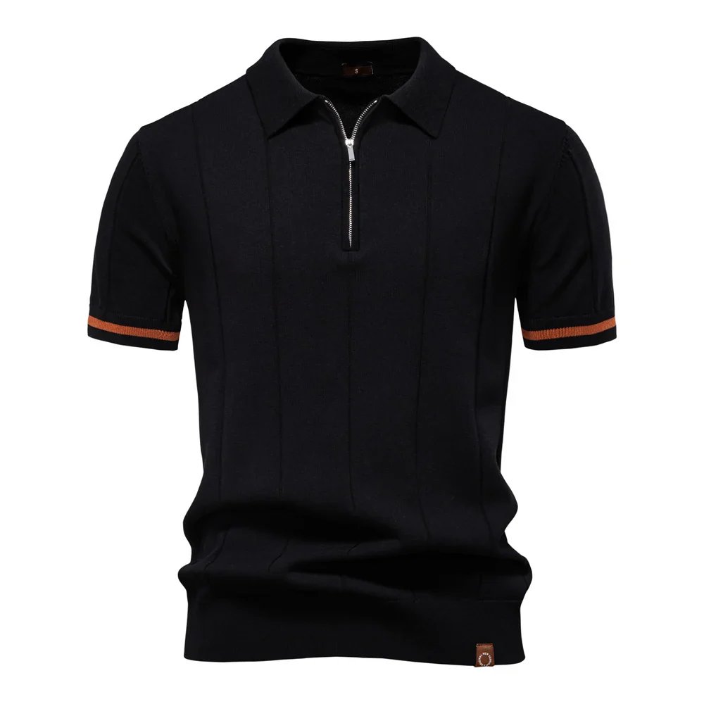 Maxim™ – Ribbete Quarter Zip Polo Shirt