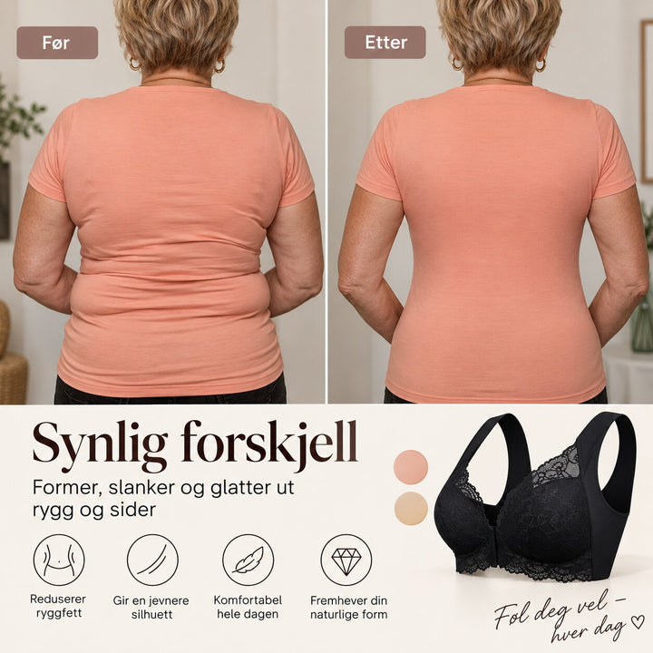 BraLift™ – Frontlukket blondetrådløs støtte-BH