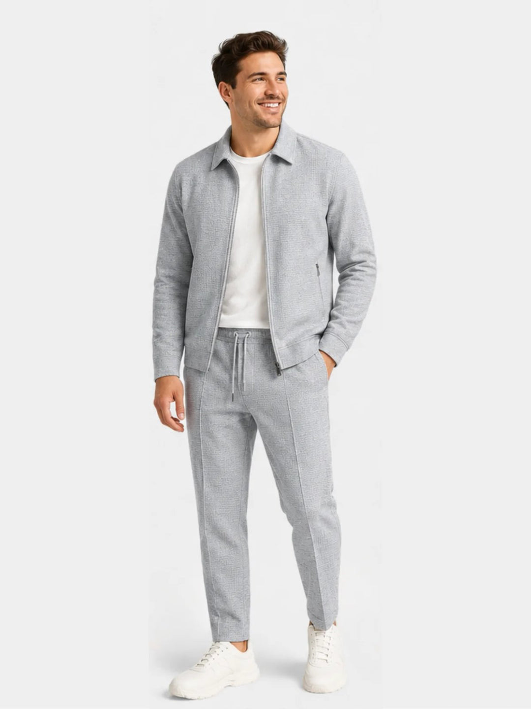 Elias™ – Slank Fit Zip Jakke & Bukse Sett