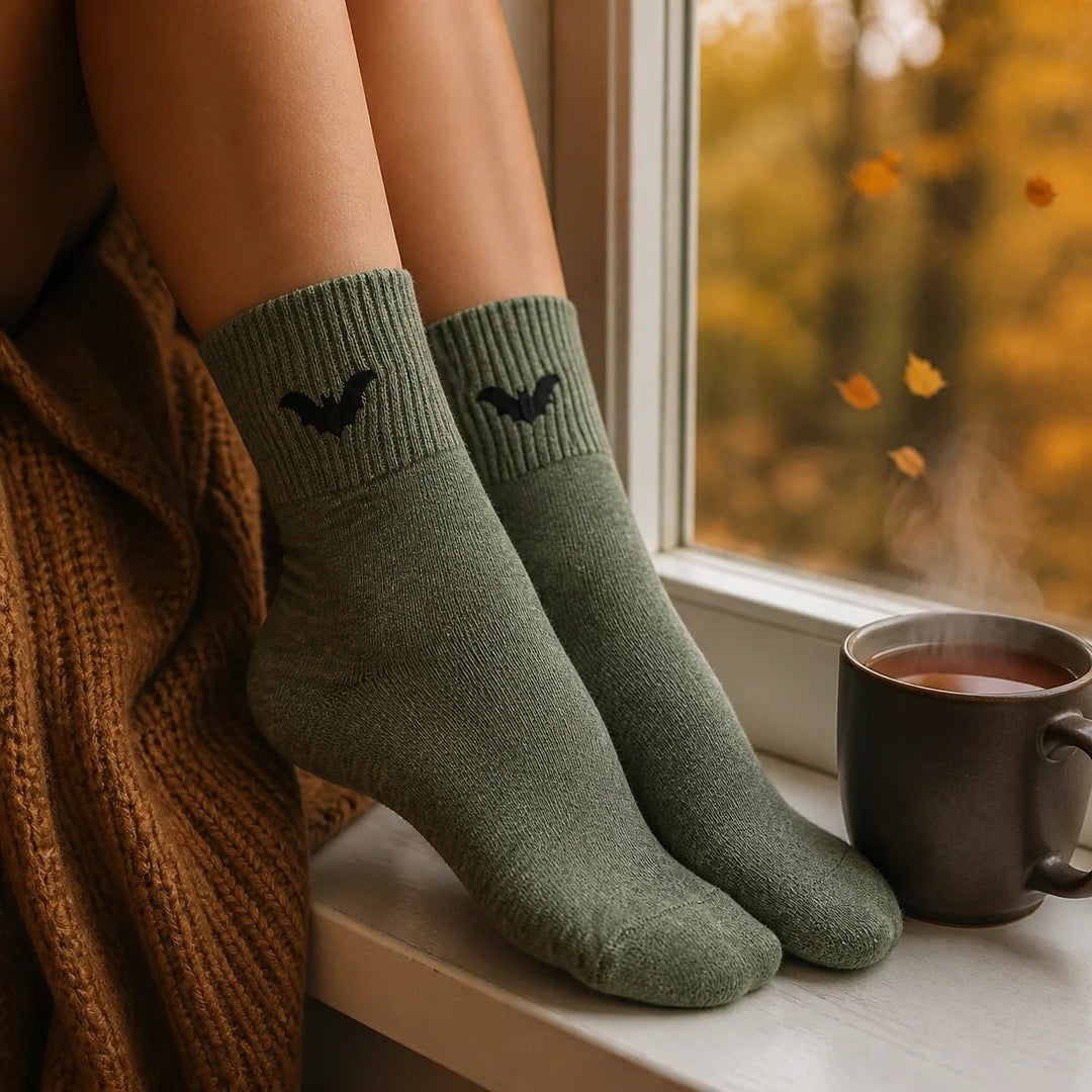 CreepySocks™ –  Skumle Broderte Ribbede Halloween Sokker