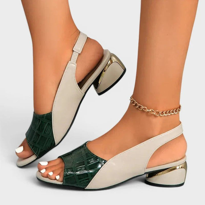 Beatrice™ – Blokkhæl Slingback Peep Toe Sandaler