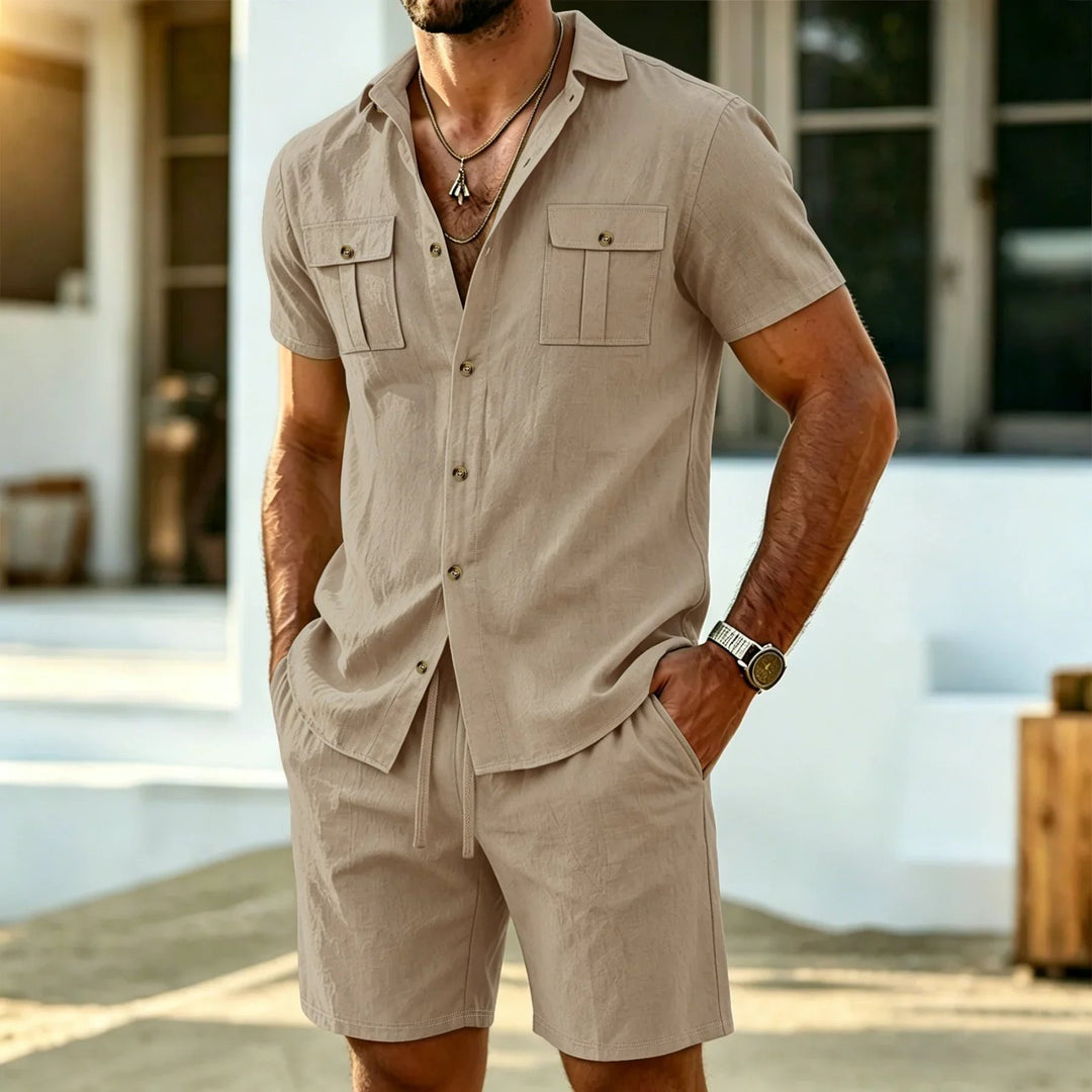 Conrad™ – Korte Ermer Skjorte & Shorts Sett