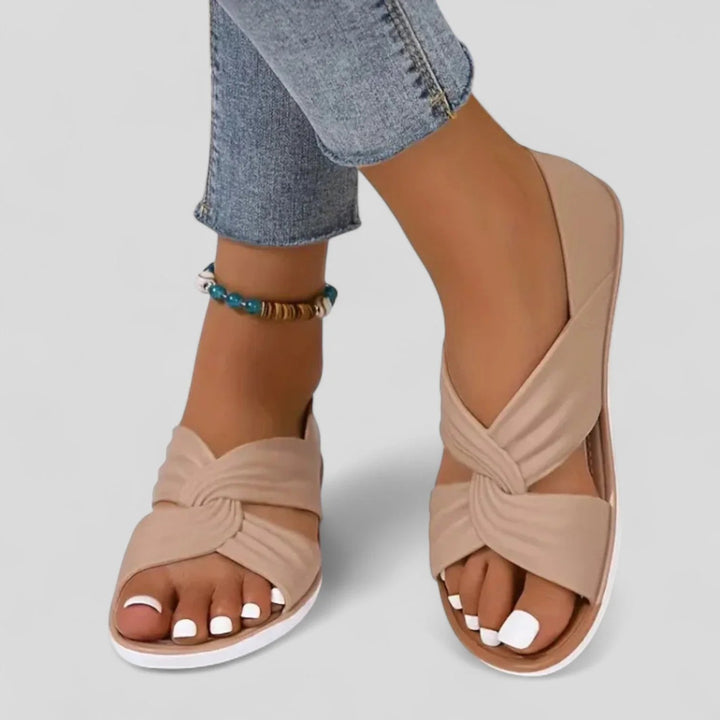Dorthe™ – Ortopediske Tverrrem Sandaler med Komfort