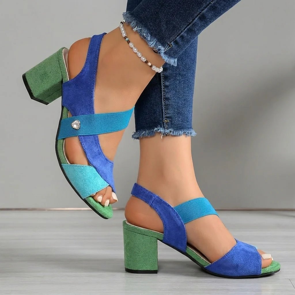 Livia™ – Ortopediske blokkhelte sandaler med kryssremmer