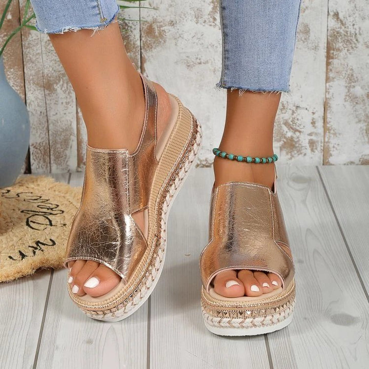 Mona™ – Spenne Stroppe Plattform Wedge Sandaler