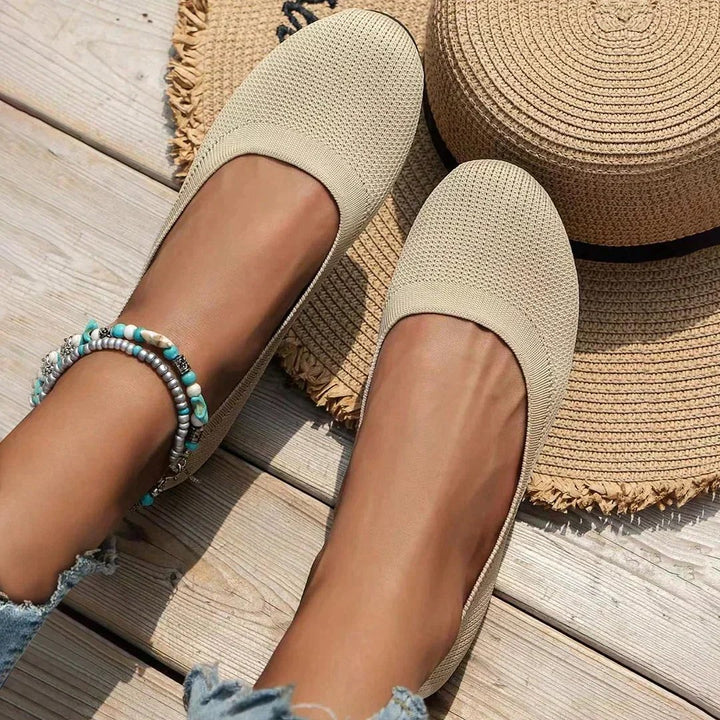 Tuva™ – | Strikkede Slip-On Komfort Ballettsko