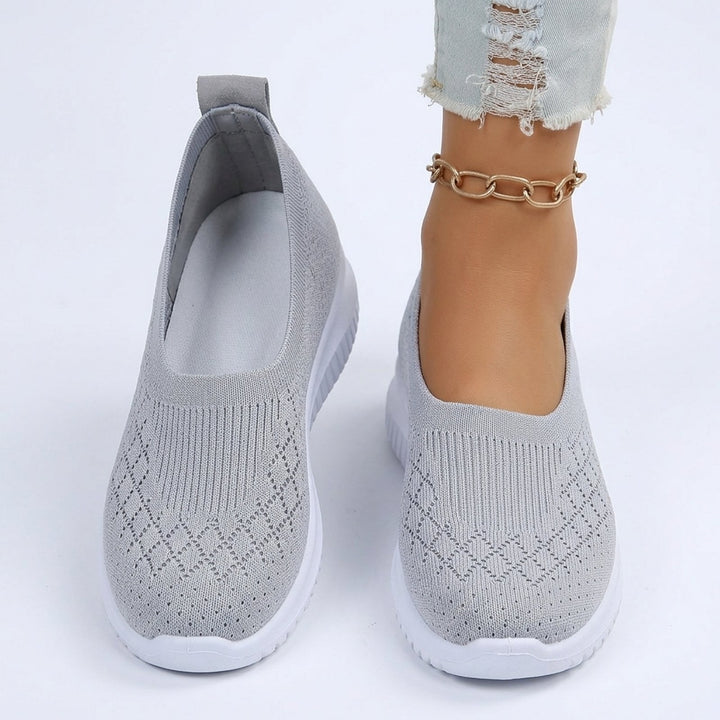Solena™ – Pustende Strikket Slip-On Sko